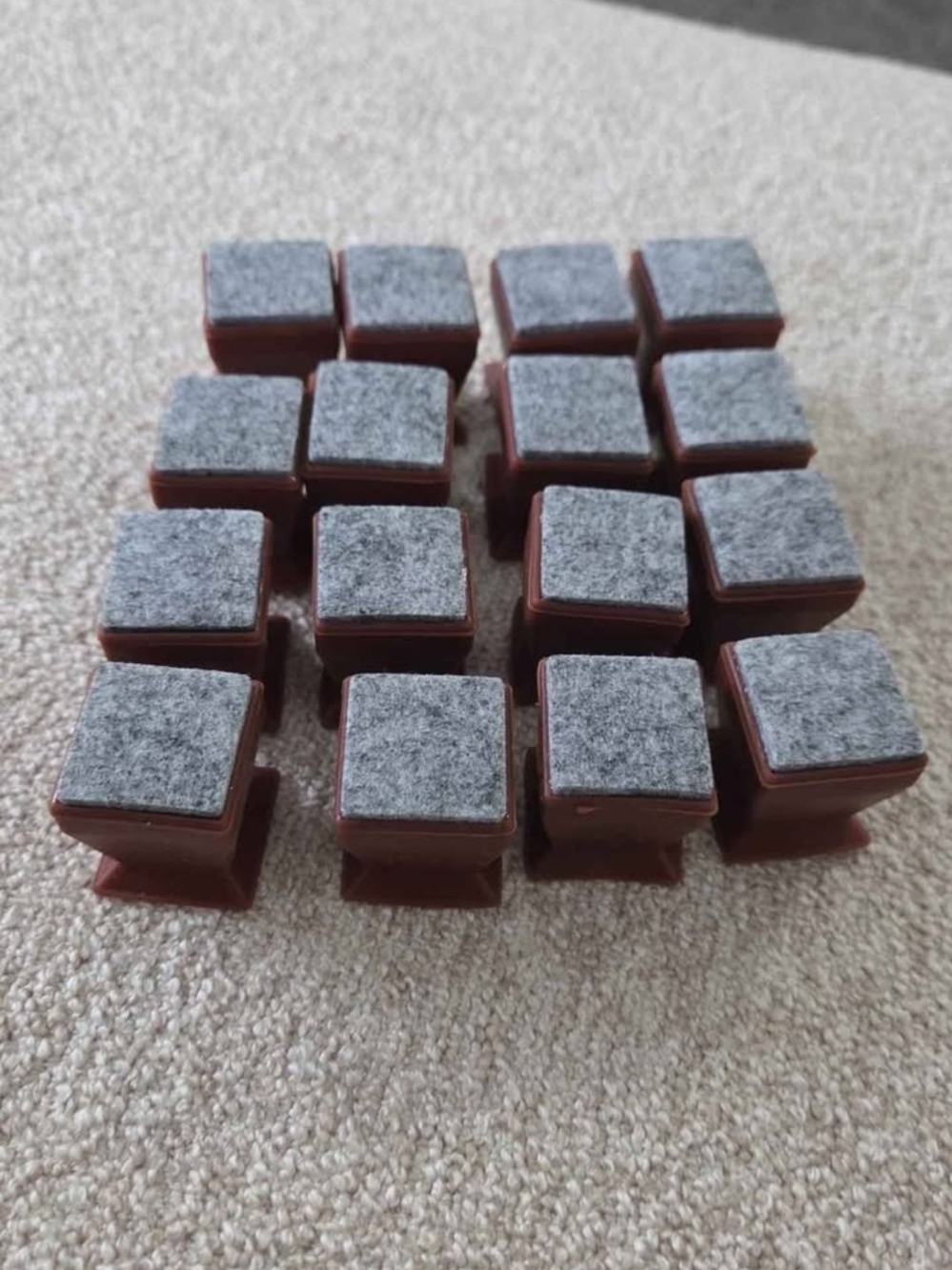Red Table/Accessory Felt Furniture Pads - 16 Pack